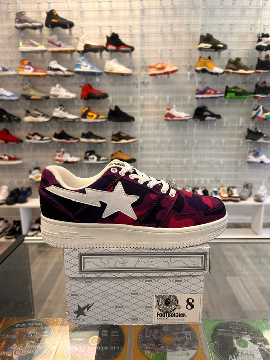 Purple Camo Bapestas Size 8