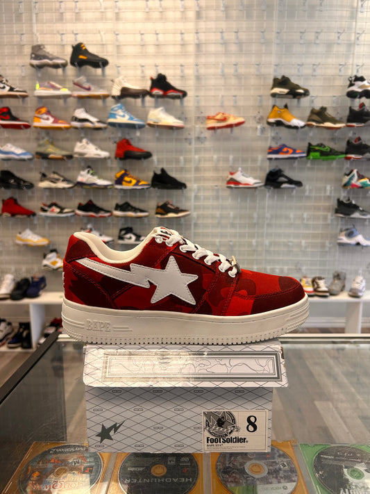 Red Bapestas Size 8