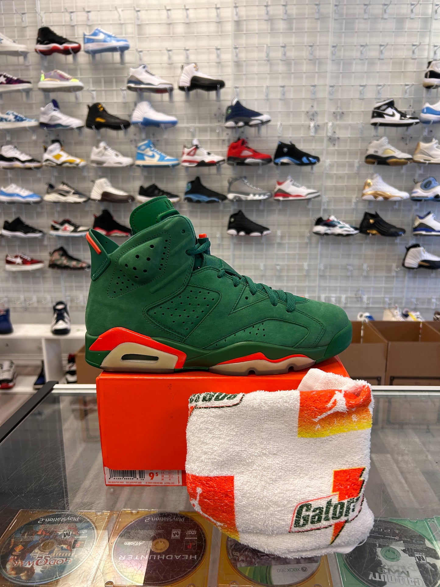 Green Gatorade 6s Size 9.5
