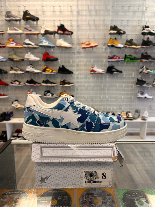 Camo Blue Bapestas Size 8