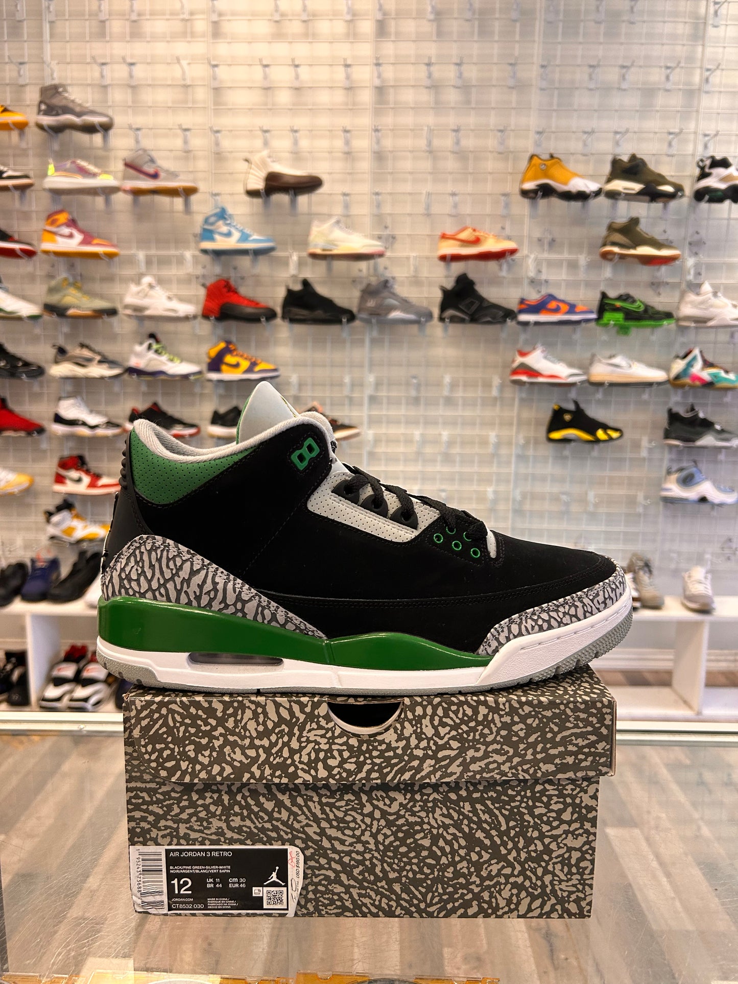 Pine Green 3s Size 12