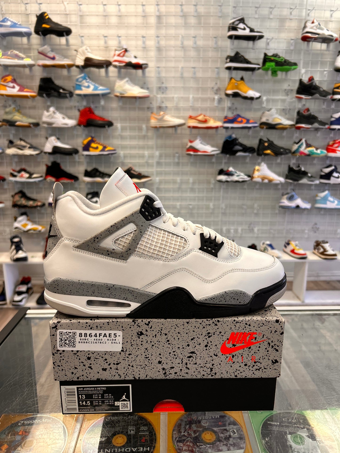 White Cement 4s Size 13